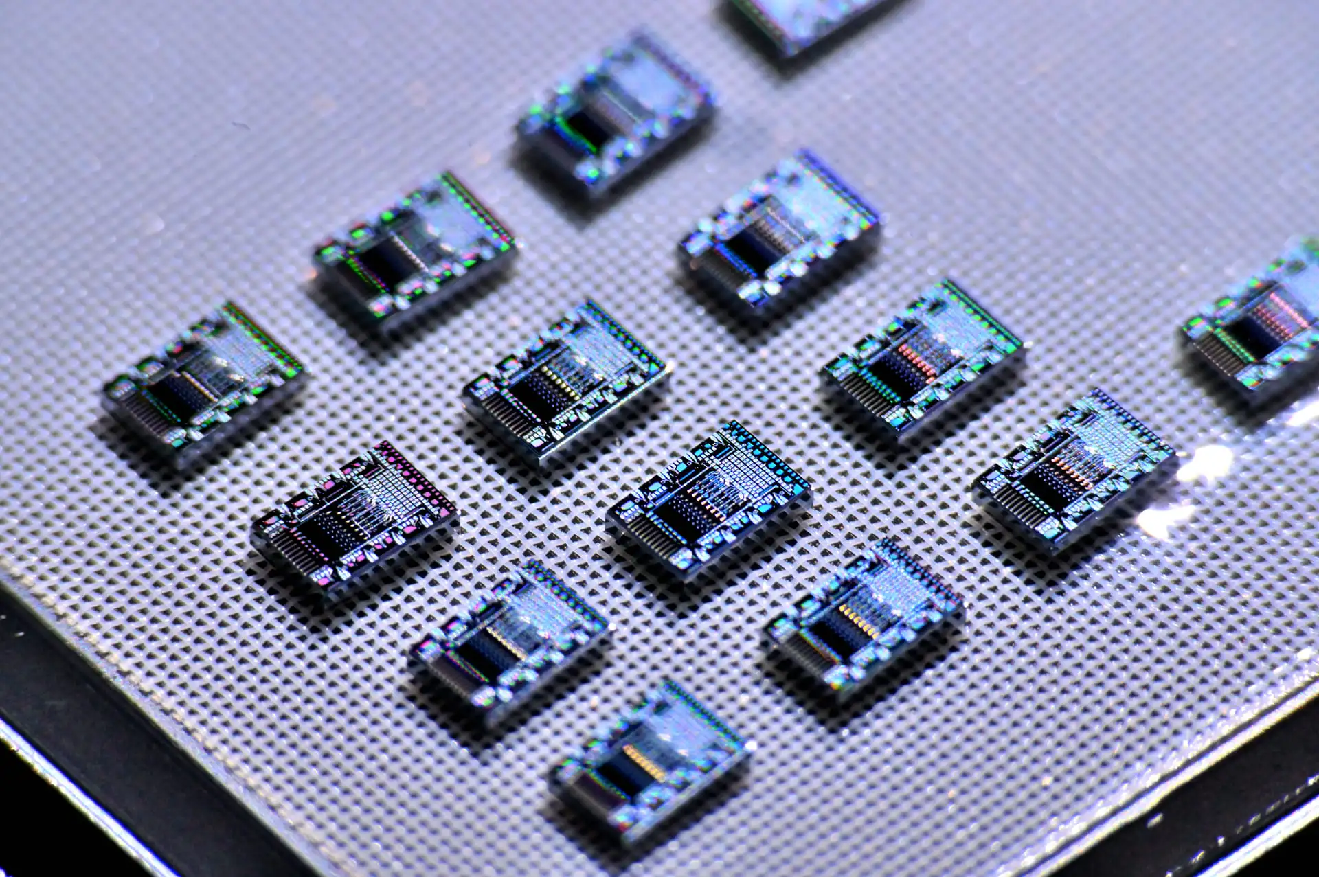 OptiHK photonic chip detail for co-packaged optical engine